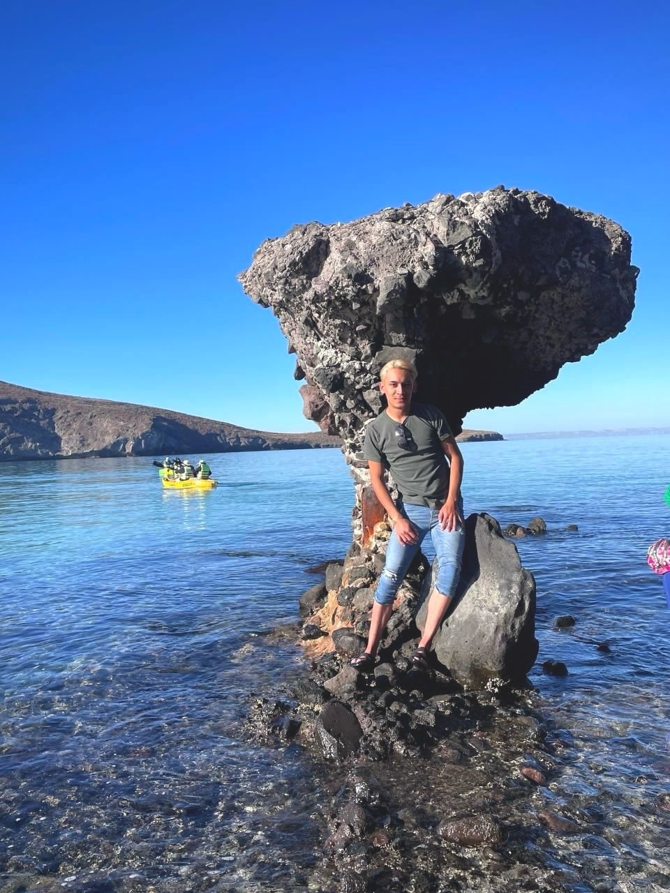 Clientes felices en la playa